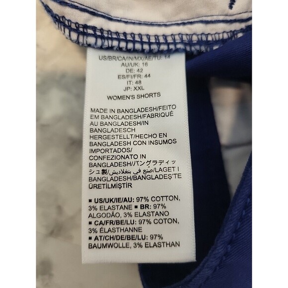 Amazon Essentials Women's 14 Blue Khaki Shorts NWT 34” Waist - Picture 5 of 7